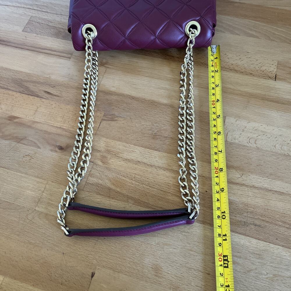 Kate Spade New York Natalia Leather Small Flap Crossbody Blackberry - Picture 6 of 16